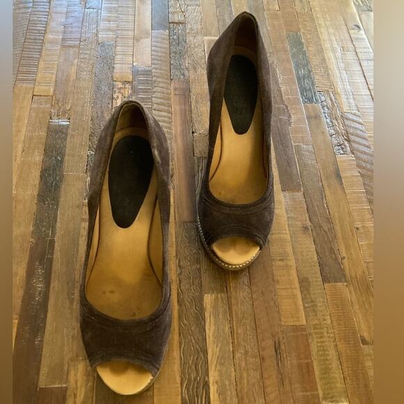 Michael Kors Brown Suede Wedge, early-mid 2000s 6.5 - Picture 3 of 8